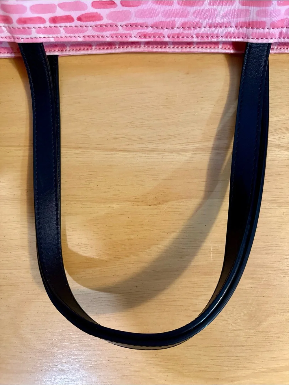 kate spade Pink Magnolia Bakery Print Tote with Black Straps